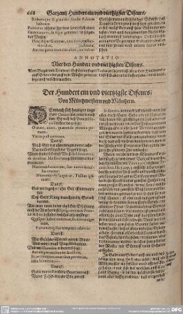 Der Hundert ein und viertzigste Discurs/Von Müntzmeistern und Müntzen.