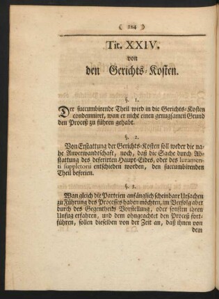 Tit. XXIV. von den Gerichts-Kosten