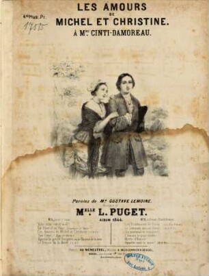 Les amours de Michel et Christine : paroles de Gustave Lemoine