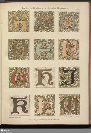 Initialen im Geschmack der deutschen Renaissance