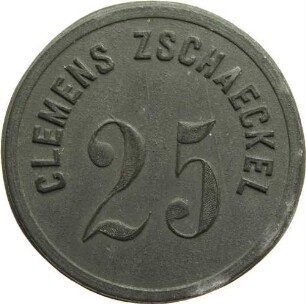 Dresden - Wertmarke "25", Clemens Zschaeckel