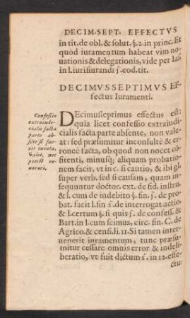 Decimus Septimus Effectus Iuramenti.