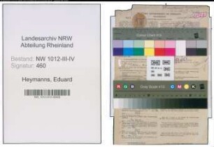Entnazifizierung Eduard Heymanns , geb. 20.12.1907 (Arzt)