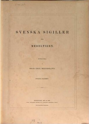 Svenska sigiller från medeltiden. 1