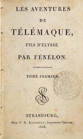 Les aventures de Télémaque, fils d'Ulisse, 1