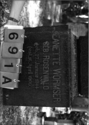 Grabstein 691 [Hahn S. 232 Grab-Nr. 1111]: Grabstein 691A [Hahn S. 232 Grab-Nr. 1111]
