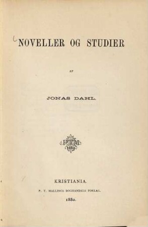 Noveller og Studier