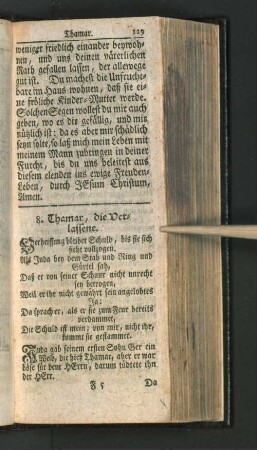 8. Thamar, die Verlassene.