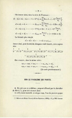 Sur le problème des partis.