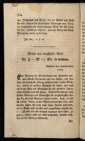 314-323, Eine Theilung der Souveraenitaet von Hindostan ...