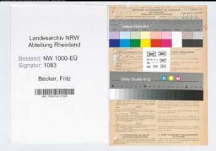 Entnazifizierung Fritz Becker, geb. 01.03.1890 (Handlungsgehilfe)