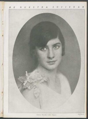 De nuestra sociedad : Señorita Mercedes Cullen Miguens
