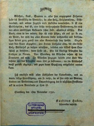 Ankündigung einer natürlichen Holz-Bibliothek