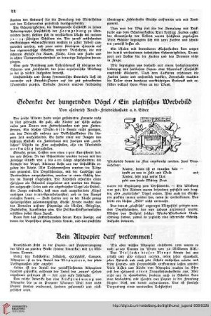 N.F. 18.1938: Gedenket der hungernden Vögel : ein plastisches Werbebild