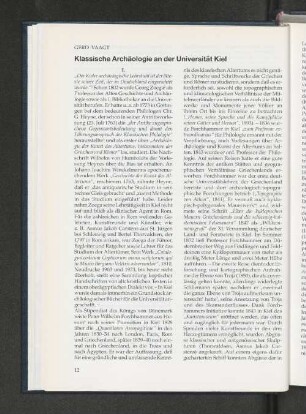 Klassische Archäologie an der Universität Kiel