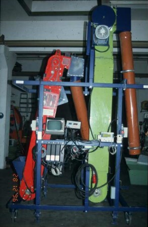 Fotografie: Erntetechnik, Mähdrescher selbstfahrend, Ertragsmessung, Ertragssensor, Prüfstand