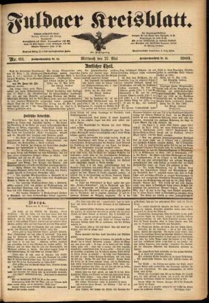 Ausgabe vom Mittwoch, den 27. Mai 1903.