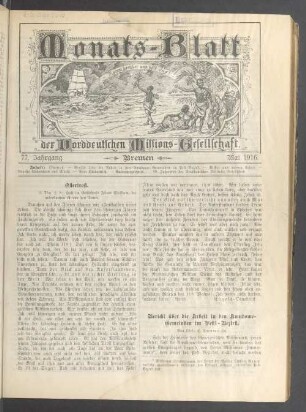 77. Jahrgang. Bremen. Mai 1916