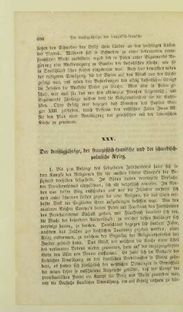 XXV. Der dreißigjährige, der französisch-spanische und der schwedisch-polnische Krieg