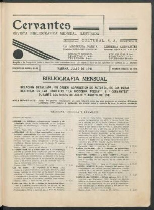Bibliografía mensual