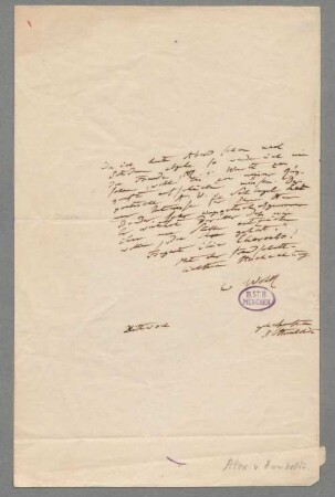 Alexander von Humboldt (1769 - 1859) Autographen: Briefe von Alexander von Humboldt an verschiedene Adressaten - BSB Autogr.Cim. Humboldt, Alexander von, 17. Alexander von Humboldt (1769 - 1859) Autographen: Brief von Alexander von Humboldt an Hofrat Förster - BSB Autogr.Cim. Humboldt, Alexander von.17