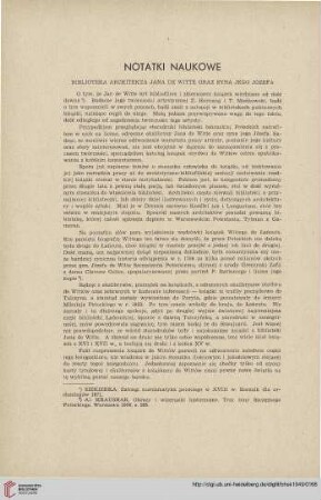 Notatki naukowe