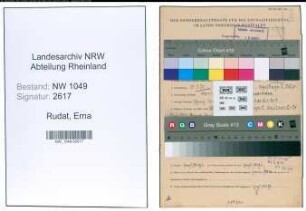 Entnazifizierung Erna Rudat , geb. 24.02.1920 ()