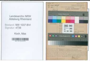 Entnazifizierung Max Koch , geb. 14.09.1898 ()