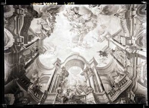 Schloß; Ordenssaal, Deckenbild nach der Restaurierung