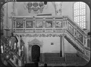 Jänkendorf-Ullersdorf (Waldhufen-Ullersdorf). Georgskirche (17. Jh., Anbau 1720). Inneres