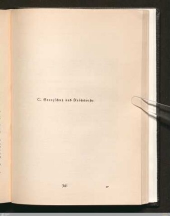 C. Grenzschutz und Reichswehr