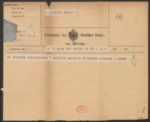 Brief an B. Schott's Söhne : 20.06.1905