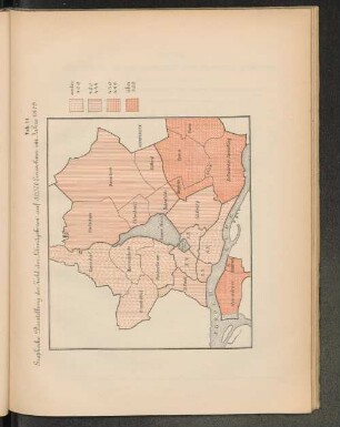 Tab. 14. Graphische Darstellung der Zahl der Lebendgeborenen auf 10,000 Einwohner im Jahre 1879