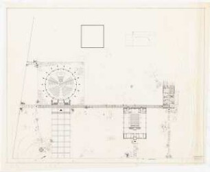 Gemeindezentrum Buckow-Ost, Berlin-Buckow: Grundriss Erdgeschoss, (Variante) ca. 1:200