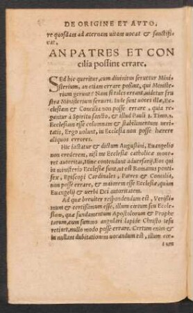 An Patres Et Concilia possint errare.