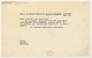 Brief an Gottfried Huppertz : 02.01.1930