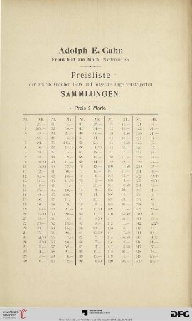 Preisliste