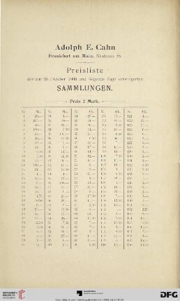 Preisliste