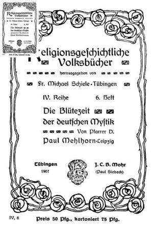 Die Blütezeit der deutschen Mystik