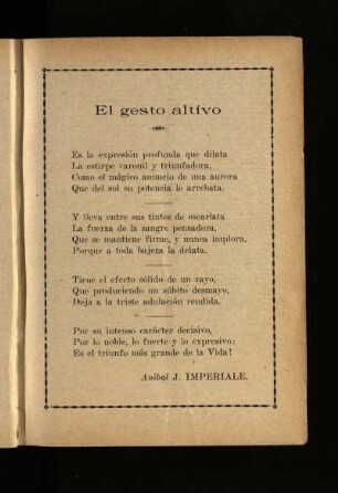 El gesto altivo