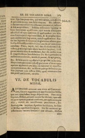 269-276, De Vocabulis Missae
