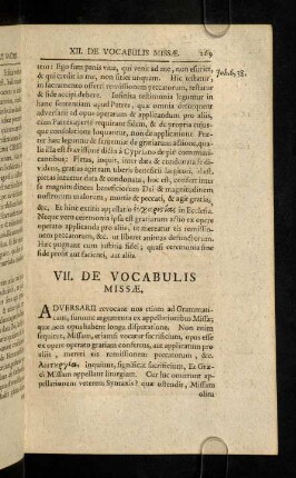269-276, De Vocabulis Missae