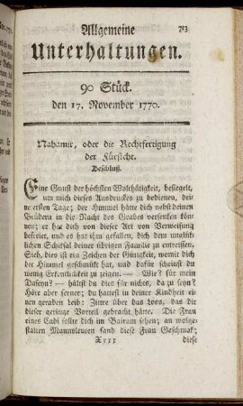 90 Stück. den 17. November 1770.