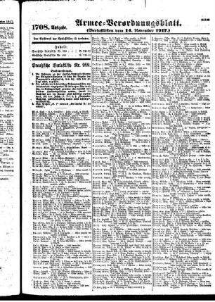 1708. Ausgabe. Mittwoch, 14. November 1917