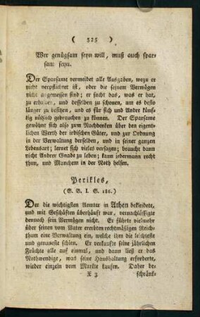325-337, e) Wer genügsam seyn will, muss sparsam seyn