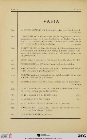 Varia (Nr. 264-301)