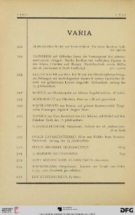 Varia (Nr. 264-301)
