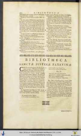 Bibliotheca Sanctae Justinae Patavinae.