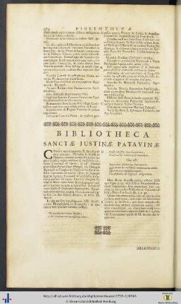Bibliotheca Sanctae Justinae Patavinae.