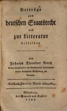 Beyträge zum deutschen Staatsrecht, 2